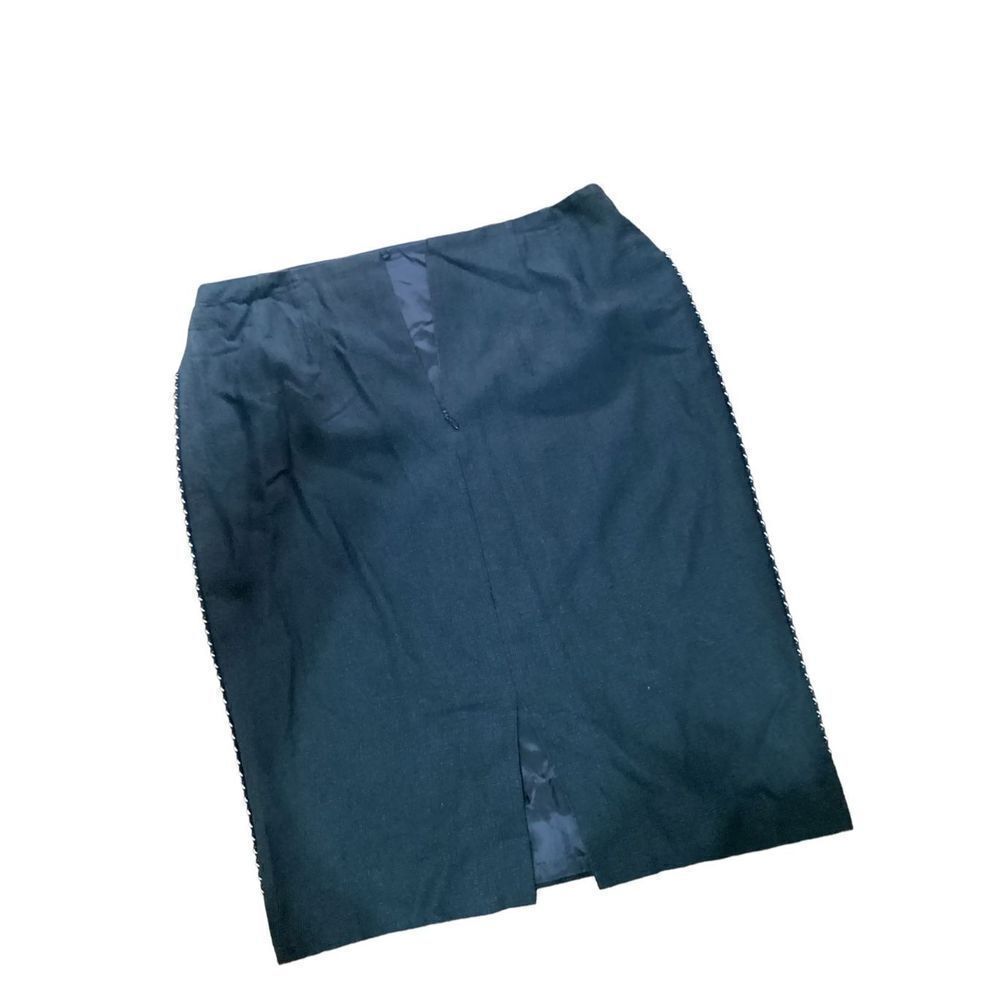 Vintage Escada Black Skirt 42 (12) - Picture 2 of 6